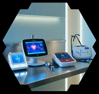 Medical monitoring devices on a clinical surface